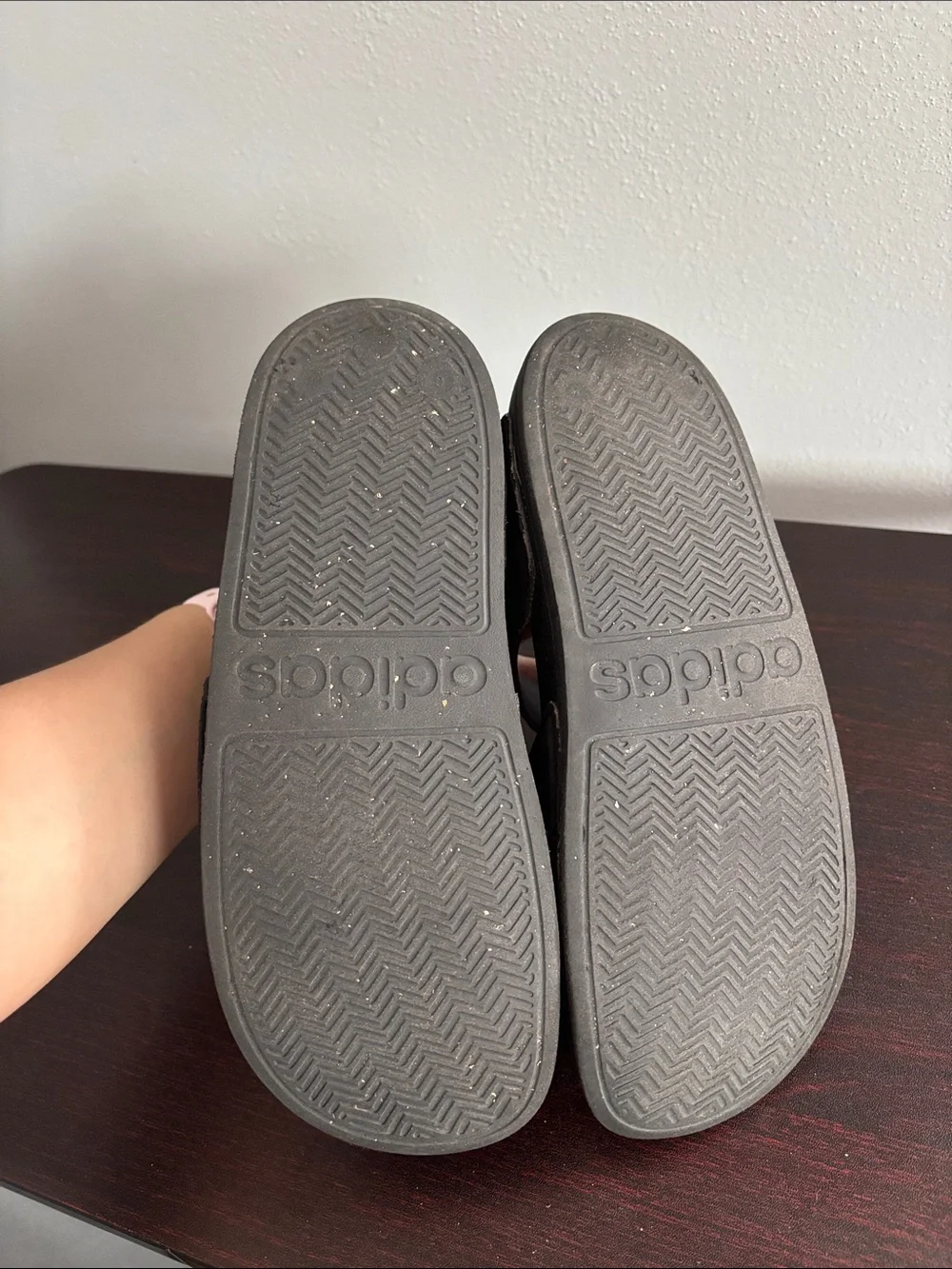 adidas Black Kids' Dual-Strap Sport Sandals